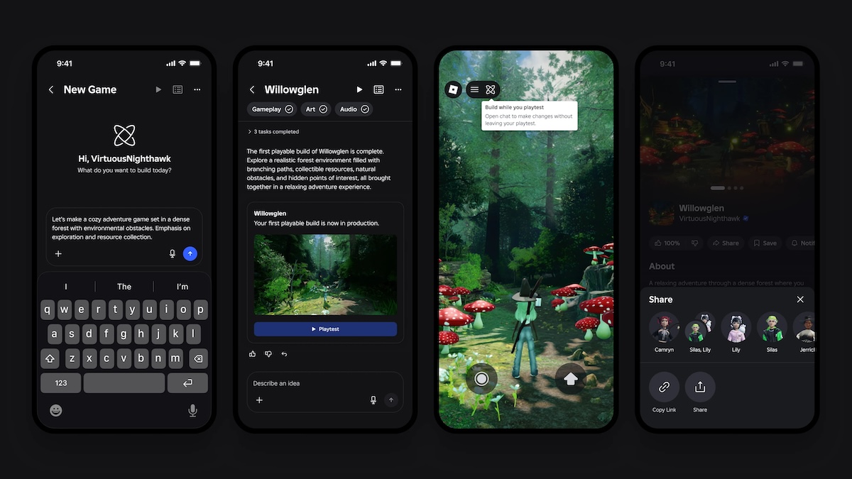 Roblox mobil ilovasida sun'iy intellekt asosida o'yin yaratish funksiyasini ishga tushirdi