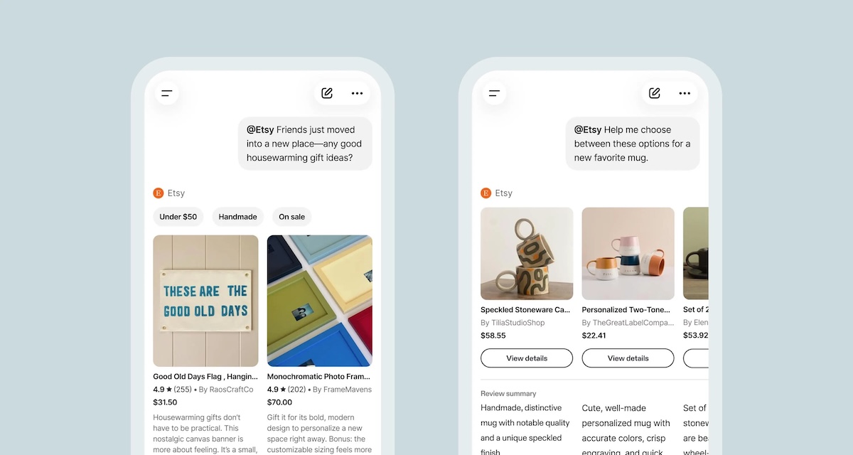 Etsy endi ChatGPT ichida: savdo suhbatlarga o‘tmoqda?