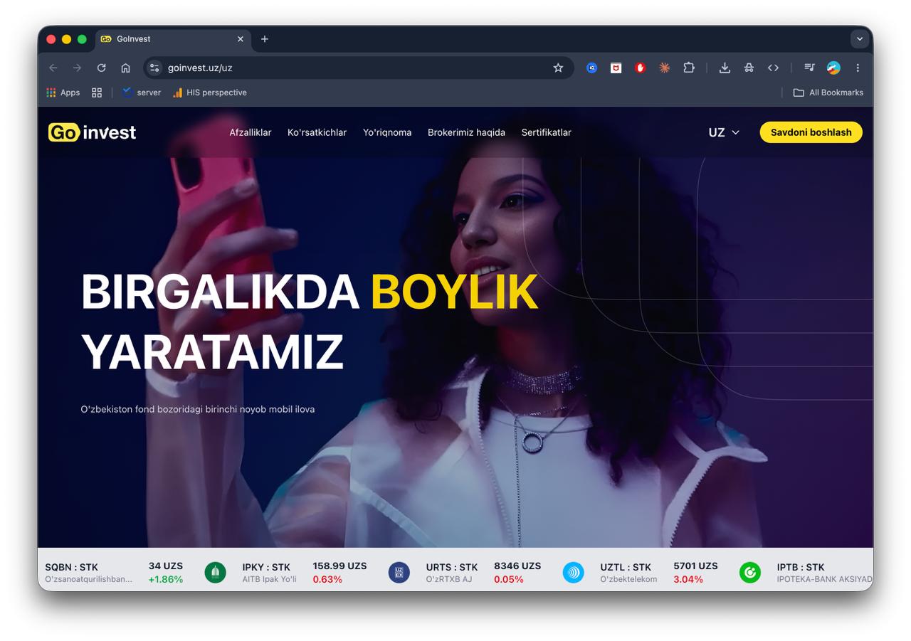 Go Invest loyihasi kimga tegishli?